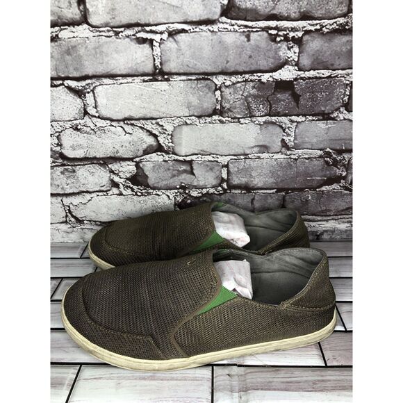 Olukai Nohea Mesh Green Textile Comfort Casual Loafers Shoes Men Sz 11M US/44EU - Picture 11 of 16